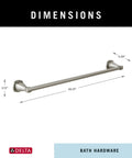 Dimensions of 24 Inch Brilliance Stainless Steel Towel Rack Bar For Bathroom And Kitchen, Wall Mounted Space Saving Towel Holder With Corrosion Resistant Finish