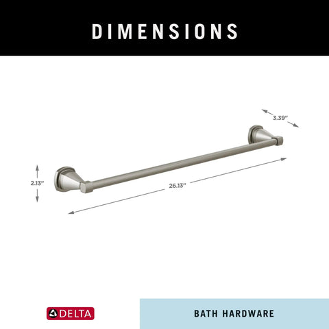 Dimensions of 24 Inch Brilliance Stainless Steel Towel Rack Bar For Bathroom And Kitchen, Wall Mounted Space Saving Towel Holder With Corrosion Resistant Finish