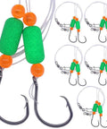 Surf Fishing Rigs For Pompano And Saltwater Gear With Double Circle And Wide Gap Hooks Six Pack displayed with 2/0 circle hooks