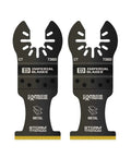 Badass Reciprocating Saw Blades One Three Eighth Inch Carbide Tipped Titanium Coated Metal Cutter Rips Clean Through Rusted Bolts Copper Pipes And Nail Embedded Lumber Like A Boss Two Pack, includes two carbide tipped blades.