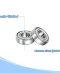 2 Pack 6004ZZ Deep Groove Ball Bearing 20 mm X 42 mm X 12 mm Chrome Steel With Double Shield Seals Z2 Silver