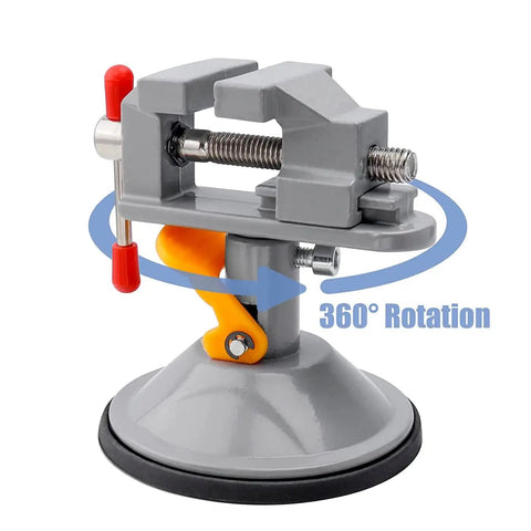 Dope Mini Drill Press Vise With Suction Cup 360 Degree Rotating Walnut Clamp Adjustable Jaw Vise For Jewelry Making
