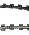 Heavy Duty 12A1 Short Pitch Conveyor Chain With K1 And K2 Drag Attachments 1.5 Meter 40Mn Alloy Steel Roller Link close-up detail.