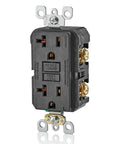 20 Amp GFCI Outlet With Self Test, LED Indicator, Non Tamper Resistant, Black, Protects Against Electric Shock And Electrocution, High Immunity To HF Nuisance Trips, Great For Home, Office, And Workshop Use