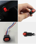 Motorcycle Hazard Switch Button For Scooter And Electric Bike Emergency Warning Controller With Double Flash Flasher ABS Metal Handlebar Switch Lightweight Safety Alert For Riders showing installation and wiring details