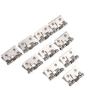 Spring Hinge Set 10 Pcs Stainless Steel Butt Hinges With Screws 4-Hole Design Silver 26x31mm for cabinets and drawers