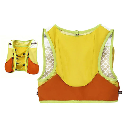 Back view of Trail Ready Hydration Running Vest with lightweight pack and breathable mesh back ventilation.