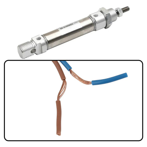 Pneumatic Reed Auto Switch Replacement D A54 Compatible With SMC Pneumatic Cylinders Tie Rod Mount Two Wire Lead 0.5 m Easy Swap Durable Quick Change For Accurate Piston Position Sensing And Rock Solid Reliability, cylinder switch with two-wire lead