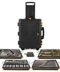 185 Piece GMTK Tool Kit With 1/4 Inch 3/8 Inch And 1/2 Inch Drive In Foam Trays And Heavy Duty Tool Carrier Military Grade IP67 TAA Compliant