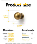 Antique Brass Cabinet Knobs Set For Vintage Look Cabinets And Drawers Zinc Alloy Hardware Handles with diagram dimensions