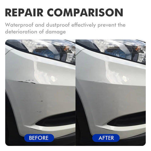 Champagne Gold Car Touch Up Paint Kit For Scratches Quick And Easy Auto Scratch Repair Before and After Comparison