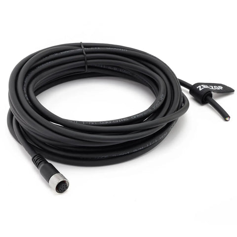 Heavy Duty Shielded M12 A-Code 8 Pin Female Sensor Connector Cable For Industrial Automation Profibus Actuator Network, coiled view.