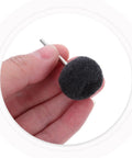 Solid 60 Pc Abrasive Buffing Wheel Set For Rust Removal And Polishing Metal With Precision Grinding Mops And Drill Bits That Make Tough Jobs Easy, showing a black polishing mop.