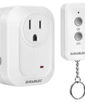 Wireless Light Switch Remote Kit For Lamps And Fans No Wiring Needed, 100 Ft RF Range, Pre Programmed Plug And Play Keychain Outlet