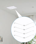 Ceiling with 10 Pack Stainless Steel Spring Clips for Recessed Light Fixtures with Torsion Mechanism inset view