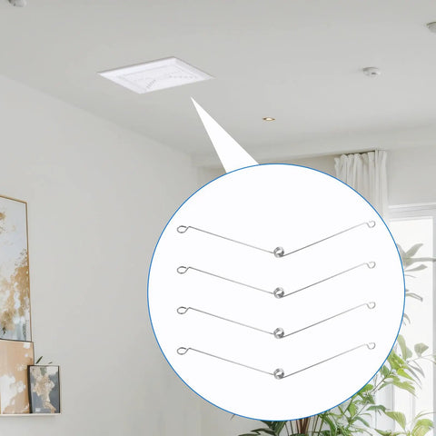 Ceiling with 10 Pack Stainless Steel Spring Clips for Recessed Light Fixtures with Torsion Mechanism inset view