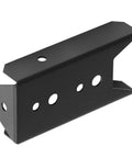 20 Pack Fence Rail Brackets For 2x4 Wood Posts, 18 Gauge Black Powder Coated Steel, Inner Width 1-1/2 Inches, angled view with holes