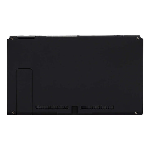 Soft Touch Black Console Back Plate Replacement For Nintendo Switch With Kickstand Easy Install Durable DIY Shell Case for Custom Look