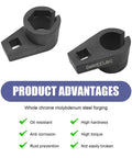 Offset Oxygen Sensor Socket 3/8 Drive 7/8 Inch 22mm 6-Point O2 Sensor Wrench Tool Protect Wires During Install Universal Fit