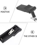 Pretyzoom 2 Pack Heavy Duty Flexible Rubber Draw Latch Locks With Stainless Steel Over Center Buckles showing the latch mechanism from both sides.
