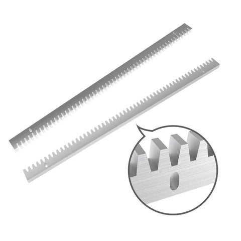 Galvanized Steel Gear Rack For Sliding Gate Operators 8mm Thick 3.28 Feet Total Length Includes Mounting Hardware Teeth Track