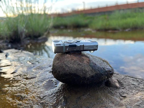 E4 Titanium Pocket Flashlight 700 Lumen USB C Rechargeable Dual Power Keychain Light With Lockout Mode Waterproof outdoors
