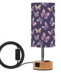 Watercolor Butterfly Decor Bedside Lamp With 3 Way Dimmer And Touch Control Charging Station for Bedroom Nightstand and Office LED