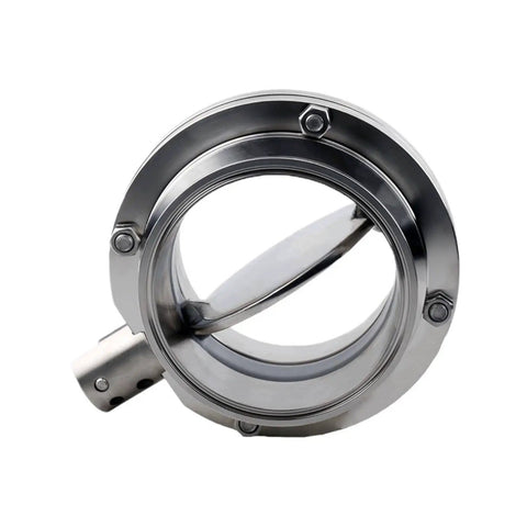304 Stainless Steel Quick Release Valve With PTFE Sanitary Quick Coupling Manual Clamp Chuck For Powder Handling Industrial Grade