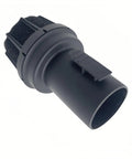 Two And A Half Inch Muffler Diffuser Wet Dry Vac Attachment For Beefy Industrial Grade Shop Vacs shown in black plastic