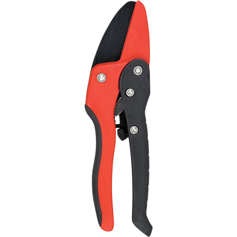 Ratcheting Hand Pruner For Thick Stems And Branches, Three-Quarter Inch Cut Capacity Garden Pruning Shears With Comfortable Grip.