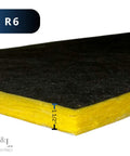 Pro Level R6 Fiberglass Acoustic Insulation Boards For Drywall And Ceilings One Point Five Inch Thick By Twenty Four By Forty Eight Inch showing edge detail.