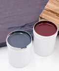 4 Oz Champagne Mist Touch Up Paint Kit For Faux Wood Beams And Trim Includes Custom Color Matching Tints in gray and maroon jars.