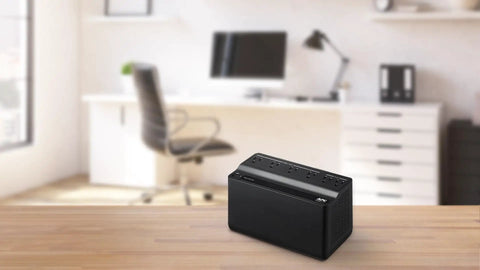 Backup Power For Essentials 425VA 255W UPS Battery Backup And Surge Protector With 6 Outlets Great For Router Modem And Home Office Use Small UPS For Internet Connectivity