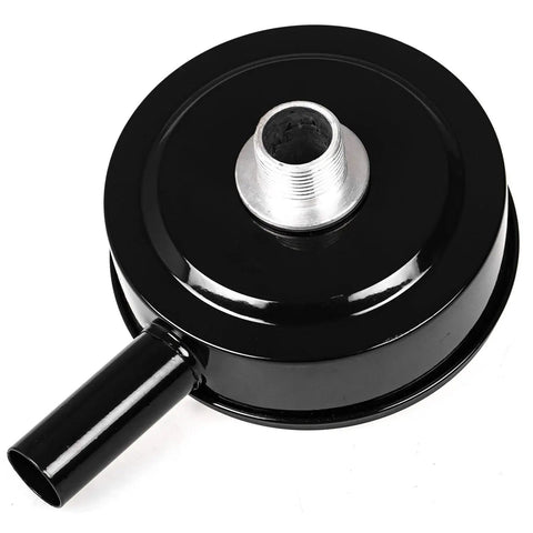 1 Inch NPT Air Compressor Intake Filter Silencer With Beefy Durable Metal Housing And Replaceable Filter Element For Quiet Operation Reduced Noise Clean Air, black metal housing with 1 inch connection
