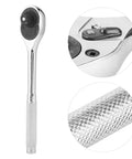 Top Shelf Adjustable Ratchet Wrench Half Size Drive with chrome finish and knurled grip for tough auto jobs, heavy duty steel tool.