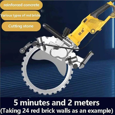Super Heavy Duty 8000W Electric Concrete Circular Saw Built For Toughest Masonry Projects With 290mm Deep Groove Cuts cutting stone.
