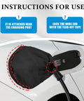 Magnetic Ev Charger Port Cover With All Weather Rain Snow Uv Shield For Electric Cars protecting charging port with flexible black fabric