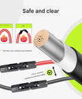 Cross-section view of 33 Ft Solar Panel Extension Cable with 6mm2 PV Wire, easy hookup male and female connectors, IP68 waterproof.
