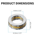 Six Pack F8-19M Thrust Ball Bearings 8mm Bore 19mm OD 7mm Width With Washers High Precision Single Direction Axial Bearings