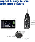 Wireless Saxophone Microphone System Clip On Instrument Microphone For Sax And Trumpet LCD display and buttons visible