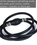 High Flow Siphon Pump Handheld Fuel Transfer Kit For Gasoline Diesel Water And Oils Portable Manual Siphon With 2M Hose Easy Start No Spill Siphoning For Cars Boats And More coiled hose detail