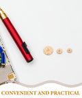 Sturdy 36 Pieces Of Brass Golden Clock Hands And Nuts For Quartz Movement Repair, high-quality replacement nuts and pen.