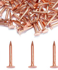 120 Pcs Copper Nails 1 Inch With 1/16 Inch Drill Bit 99.95 Percent Pure Copper Roofing Nails For Roof Repair Slate Spikes Flashing