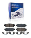 Rear Brake Kit With Drilled And Slotted Rotors And Ceramic Pads For Silverado 1500 Sierra 1500 Suburban Tahoe Yukon Escalade ESV GMC Yukon XL 4 Wheel Disc Brake Replacement packaging and ceramic pads set.