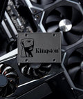 240GB A400 SATA III 2.5 Inch Internal SSD Upgrade for PC and Laptop - Faster Boot Times, Snappier File Load, More Reliable Performance, Ideal HDD Replacement. Kingston SSD in a PC case
