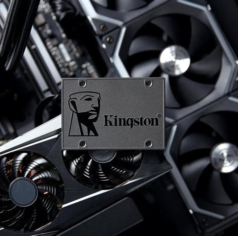 240GB A400 SATA III 2.5 Inch Internal SSD Upgrade for PC and Laptop - Faster Boot Times, Snappier File Load, More Reliable Performance, Ideal HDD Replacement. Kingston SSD in a PC case