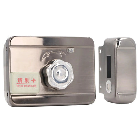 Slick Electronic Deadbolt Lock With Keyless Entry And Hella Secure Dual Remote Control For Front Door Upgrade, stainless steel finish.