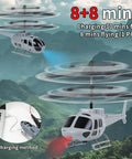 Two Pack RC Attack Helicopters For Kids And Teens, Army Style Copters With Realistic Sounds And Lights, flying outdoors