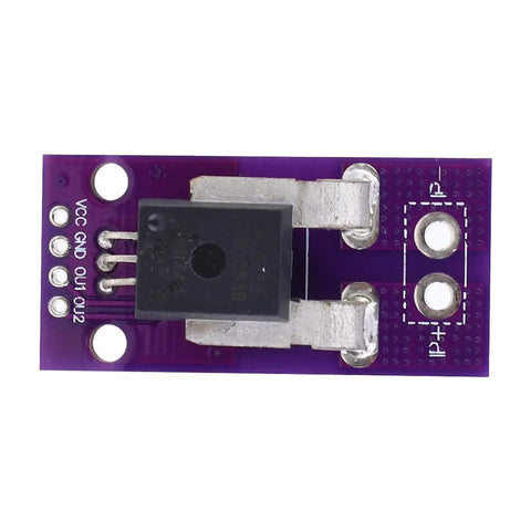 Kickass 50A High Side Hall Effect Current Sensor Module with circuit board and connectors for power monitoring.
