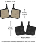 Top Grade Semi Metal Resin Brake Pads Designed For Four Piston Hydraulic Disc Rotors, measurements shown in image.